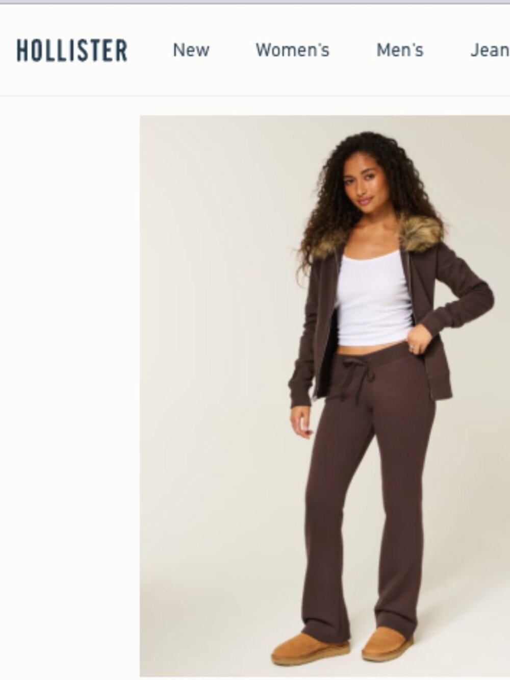 Brown Hollister Flared Sweats